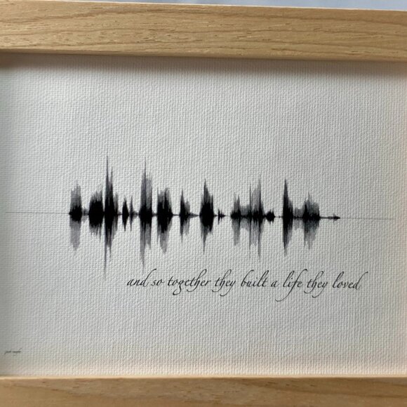 And So Together They Built A Life They Loved Soundwave 5x7 Canvas Frame - Picture 2 of 4